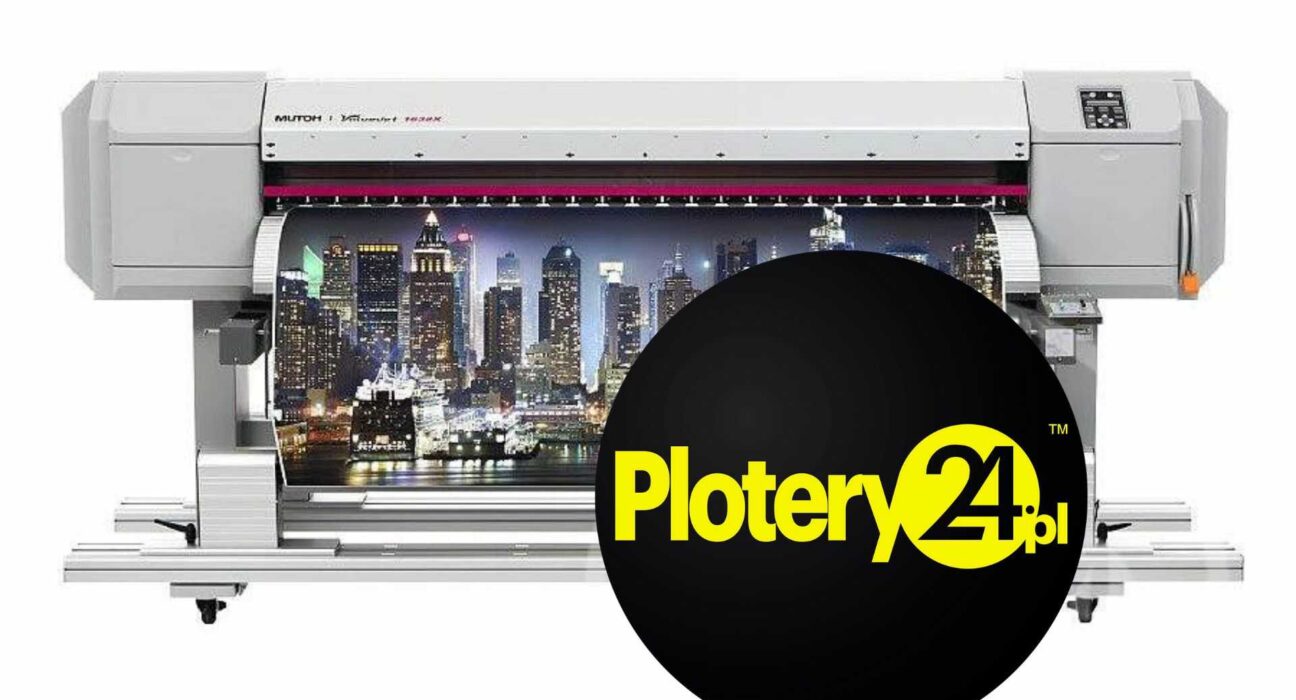 Ploter wielkoformatowy Mutoh podczas druku grafiki miejskiej – Plotery24.pl