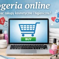 Okładka artykułu o planowaniu zakupów w drogerii online – kosmetyki, higiena i produkty do domu przy liście zakupów.